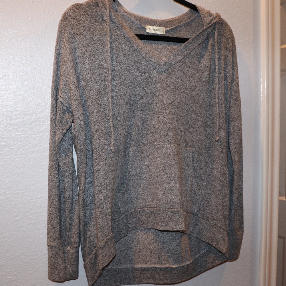 Soft Gray Pullover Hoodie